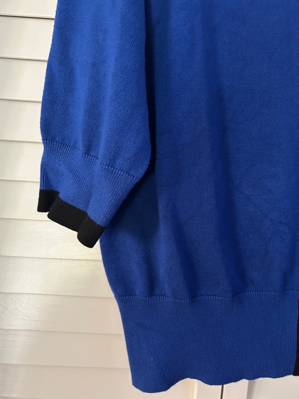 Premise Blue and Black Button-Down Short Sleeve Top Size 1X - Picture 5 of 7
